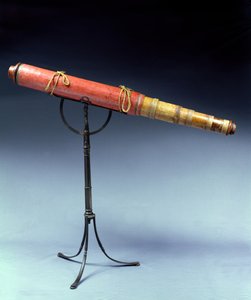 6-vetoinen teleskooppi, Rooma, 1600-luvun toinen puoli (pahvi)
